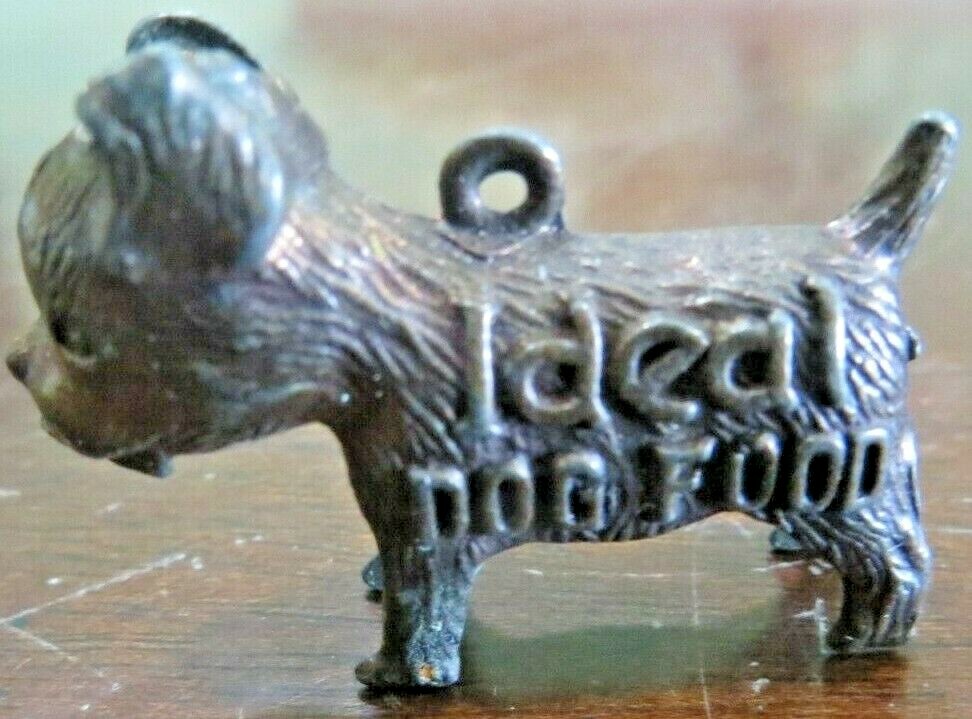 Good Luck Puppy Dog Advertising Charm Pendent 1900's Circa