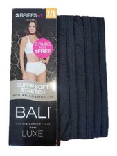 Bali 3 1 pk Comfort Luxe Calzon Panties Black SIZE: 7/L - K883B3