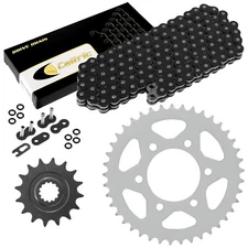 Black O-Ring Drive Chain & Sprockets Kit for Kawasaki ZX-9R Ninja ZX900 2002 03