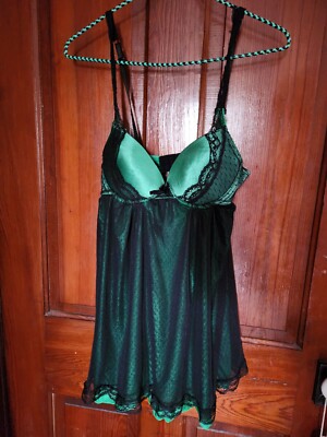 Vintage Emerald Green Babydoll Nightie Women S Padded