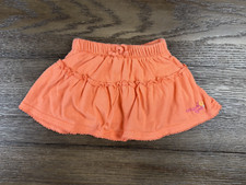 Vintage OshKosh B'gosh Baby Peach Ruffle Skort Skirt Scalloped Size 6 Months