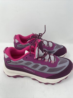 Merrell Moab Speed MK165980 Girls Pink Lace Up Low Top Hiking Shoes Size 6