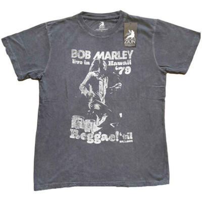 Bob Marley - Hawaii T-Shirt Charcoal Grey