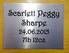 50mm Aluminium Engraving plate plaque x (your choice height) including engraving