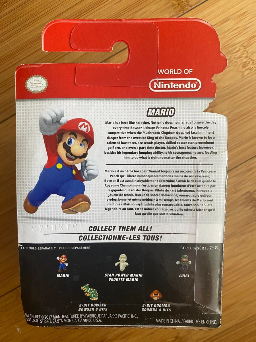 BNIB World Of Nintendo Super Mario Figura De Acción JAKKS Pacific 2.5 Pulgadas