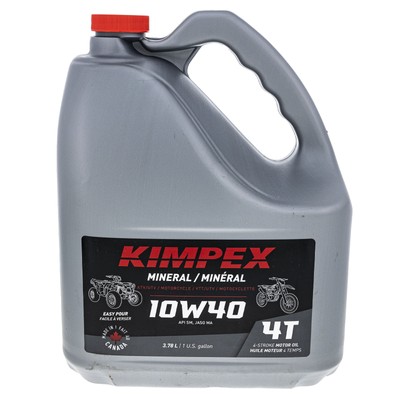 Kimpex 260609 10W40 4-Stroke Engine Oil Mineral 1 Gallon ATV UTV Motorcycle