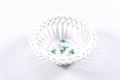 Herend runder Korb  Basket Flechtkorb Bouquet de Tulip BT Ø12cm 73742