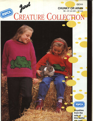 RSPCA Jarol Creature Collection Strickmuster - Frosch Pullover (22-32 Zoll)