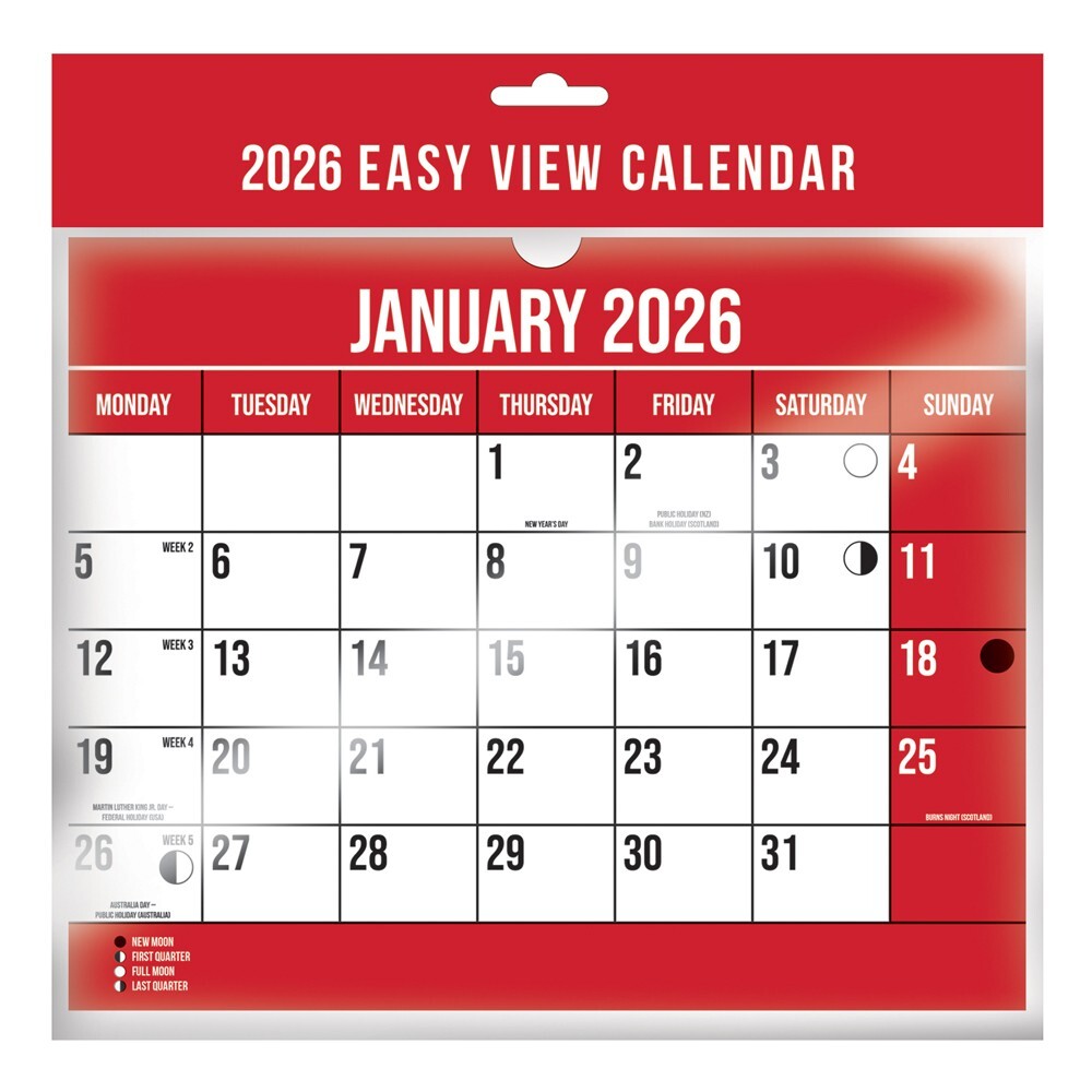 2026 WALL CALENDAR HOME OFFICE, EASY / LARGE / SLIM / MEMO/ 3