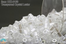 Miyuki Hexagon 2 Cut 11/0 Transparent Crystal Luster Hex-0160