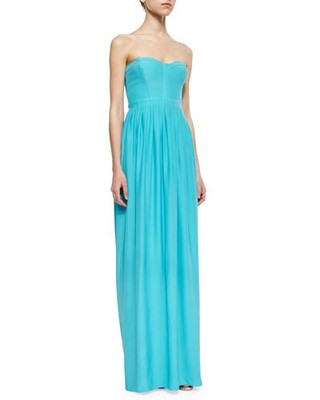 New! $308 Parker Venice Strapless Maxi Dress size Small