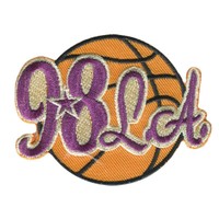 Basketball Los Angeles - AufnäHer, BüGelbild, AufbüGler, GrößE: 5,8 X 4,5 Cm