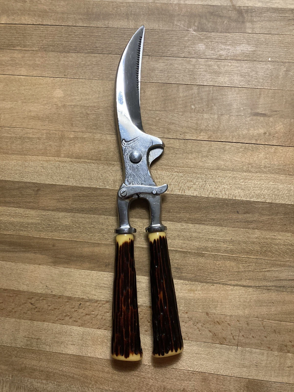 Kitchen shears heavy duty for poultry Chrome plated Italy