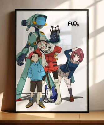 Fooly Cooly Anime Poster Character Collage FLCL Print - No Frame