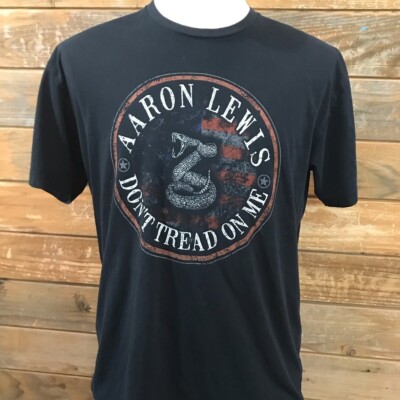 Aaron Lewis Don't Tread On Me T-Shirt Black Color Full Size