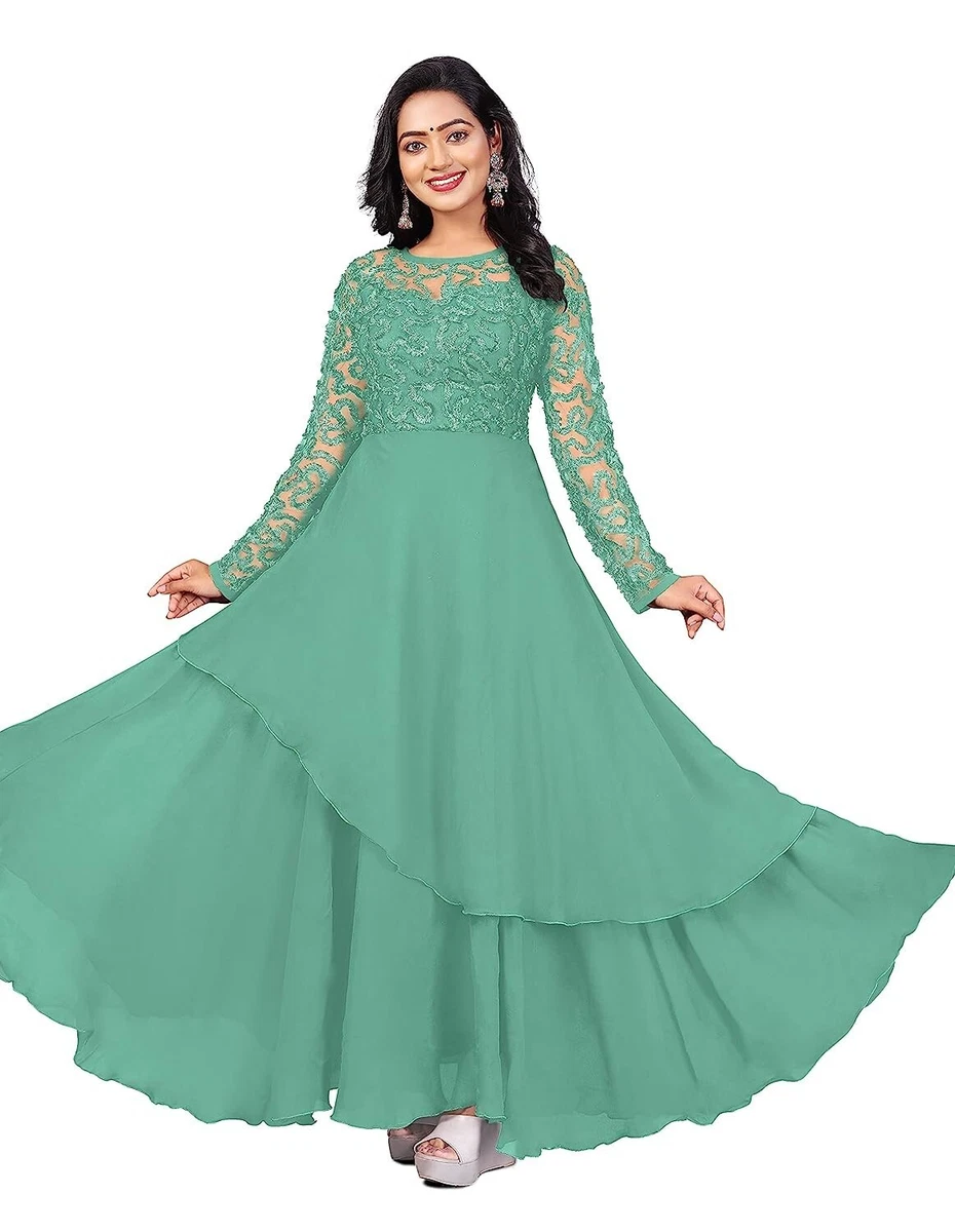 Ethnic Gowns | Blue Western Gown | Freeup