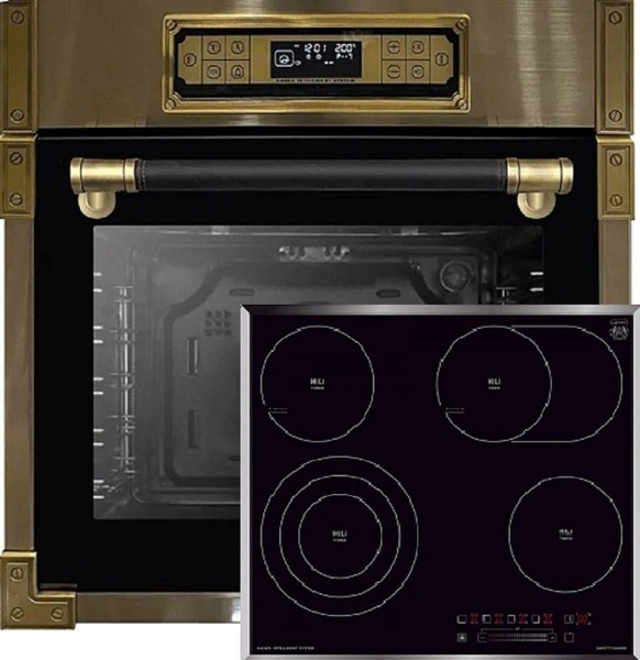 Kaiser Eh 6726 Ad Retro Einbaubackofen + Kct 6715 F Glaskeramik Kochfeld-image