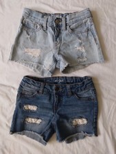 Girls 7/8 Lot Jean Shorts Old Navy Cat  Jack Distressed