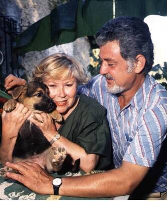 Eva-Maria Bauer, Peter Michael Zimmermann, , Dog, Man, Actre - 1985 Old Photo