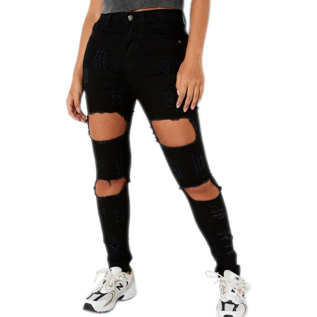 Knee ripped jeans for girls clearance