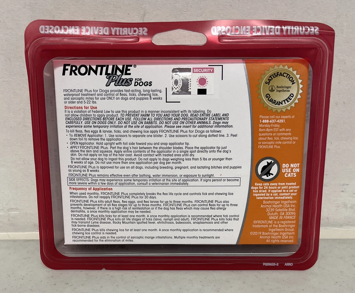 Frontline plus 22 lbs 6 cheap pack