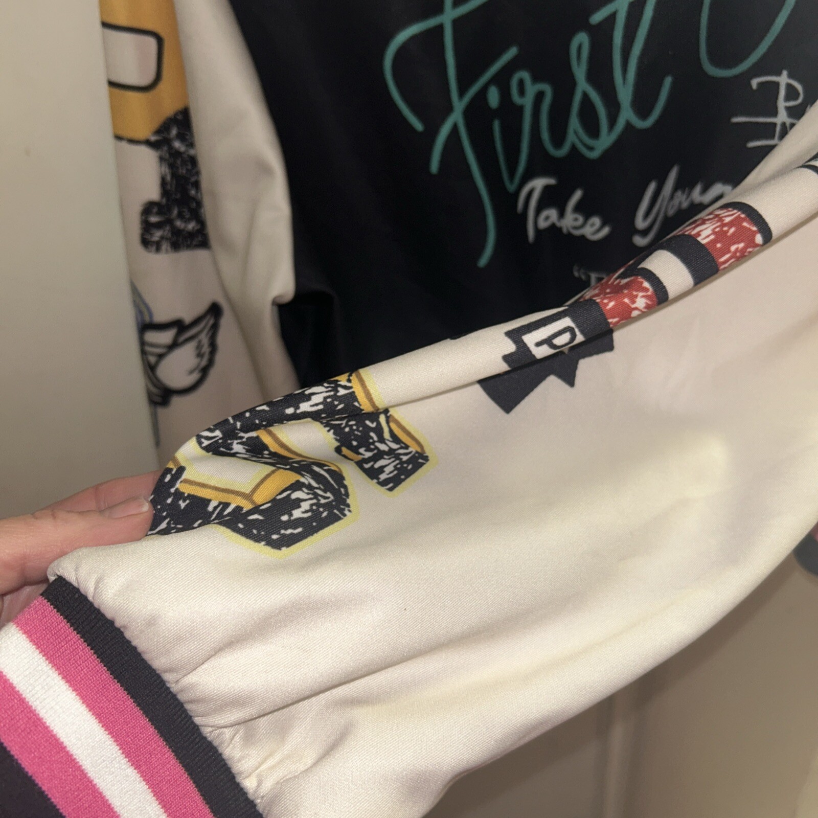 First Row Multi Patch Varsity Bomber Jacket “Keep… - image 17