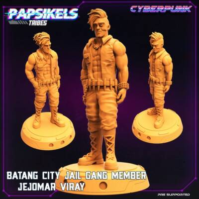 Jejormar Viray 3D Print Resin Miniature | Sci fi | Cyberpunk Papsikel
