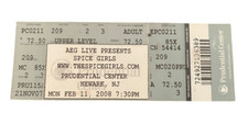The Spice Girls 2008 Feb 11 Concert Ticket Stub Newark NJ