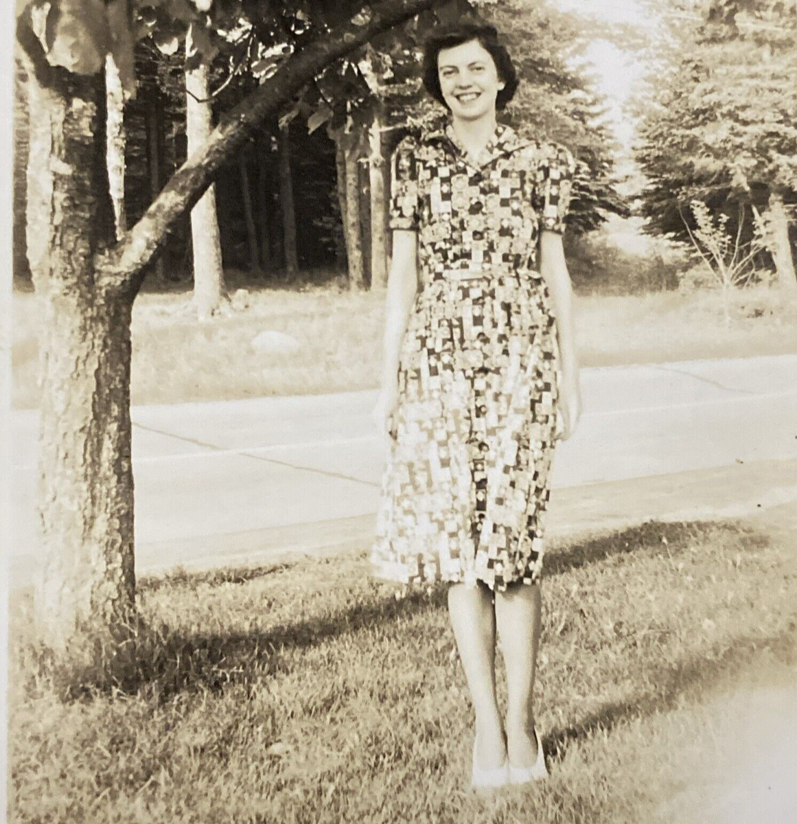 1940s Young Pretty Gal Girl Smiling Dress Fashion ID'd Original Old Photo  P15f21 | eBay