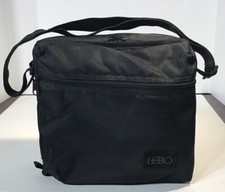 LEBO Black Cassette tape carrying case Holds 20 Tapes  Pocket   pre Owned  