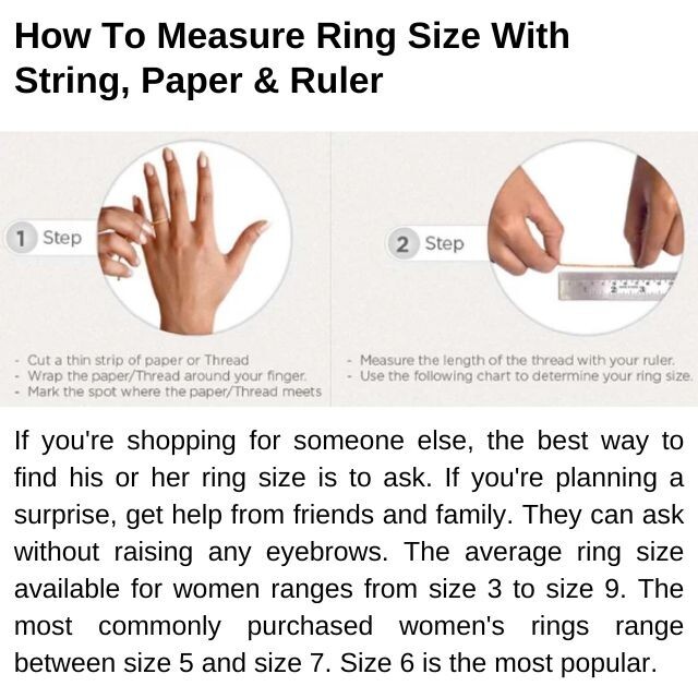 Chart How To Measure Your Partner's Ring Size Your Partner