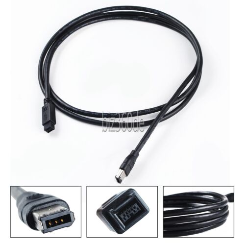 Premium Firewire IEEE1394 800 to 400 9 Pin to 6 Pin Adapter Cable 1.8M Cord M/M - Imagen 1 de 10