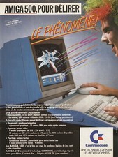 Vintage 1987 Commodore AMIGA 500 Computer Original French Print Ad 21x28cm TLT45