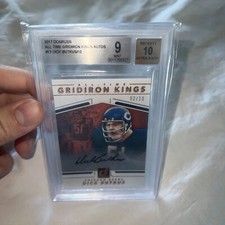 Dick Butkus Signed 2017 Panini Donruss - All-Time Gridiron Kings 02/10. Grade 9