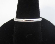 SIZE 11 14KT WHITE GOLD EP UNISEX 2MM SMOOTH WEDDING RING