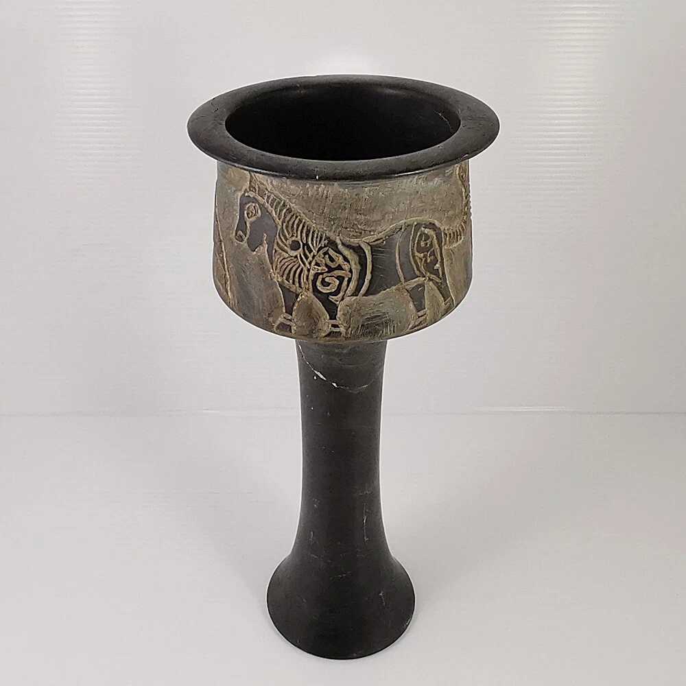 Very Old Bactrian Greek BC. Chlorite Stone Cup Goblet Bactria