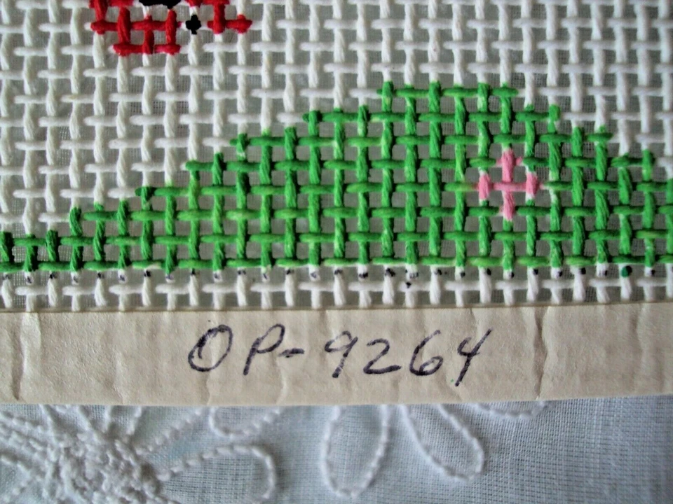 Needlepoint Canvas Hand Stitch Painted Julia Hungry Red Dog 12 Ct Mono OP 9264 - Image 2 of 3