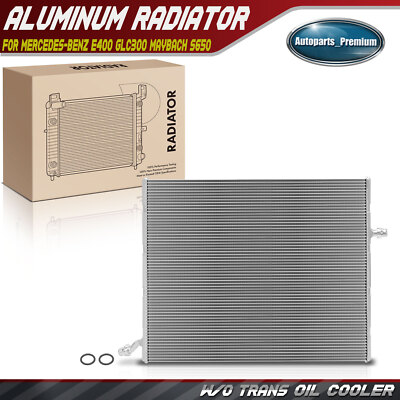 All Aluminum & Plastic Radiator For Mercedes-Benz W213 E300, X204 GLC300, W222 S450 (2016-2022)