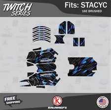 Graphics Kit for STACYC 16E Brushed Electric Bike Twitch-purple