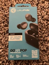 JLab - GO Air POP Bluetooth Earbuds True Wireless with Charging Case- Black