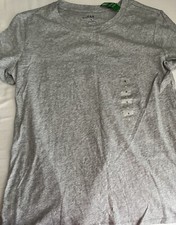 NWT WOMENS GAP SOLID T-SHIRT-SIZE SMALL-short sleeved-GRAY