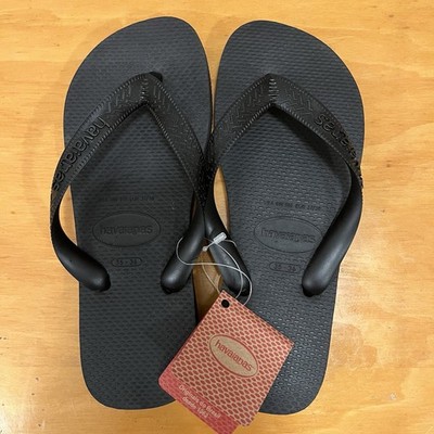 Havaianas Top Flip Flop Slipper Beach Summer Brazil 35/36 US 5-6 Women -Black
