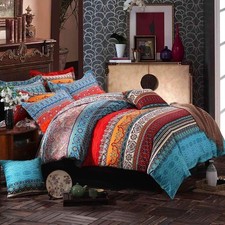 Bohemian Duvet Cover Queen Soft 100 Cotton 3 Pieces Boho Bedding Set Exotic ...