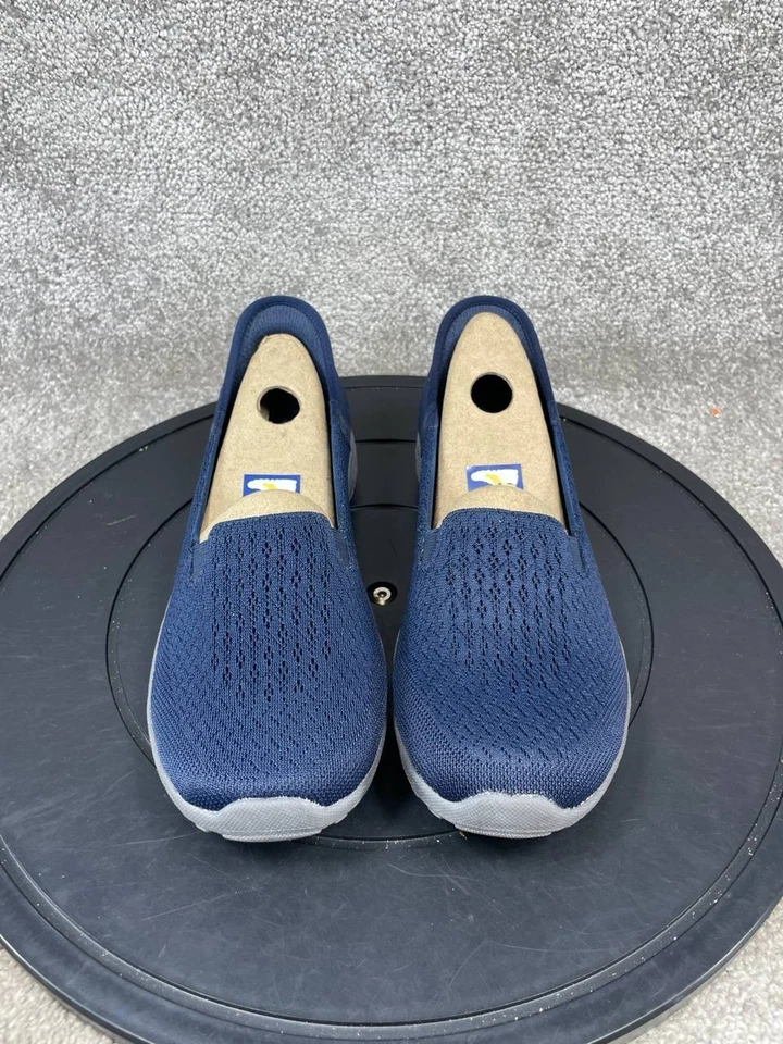 Женские туфли на плоской подошве Skechers размер 7 Reggae Fest 2.0 направляющие темно-синие без шнуровки свободного покроя - Изображение 4 из 4