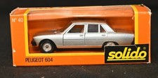 Vintage Solido No. 40 Peugeot 604 SL 1:43 Scale Silver Made in France MIB