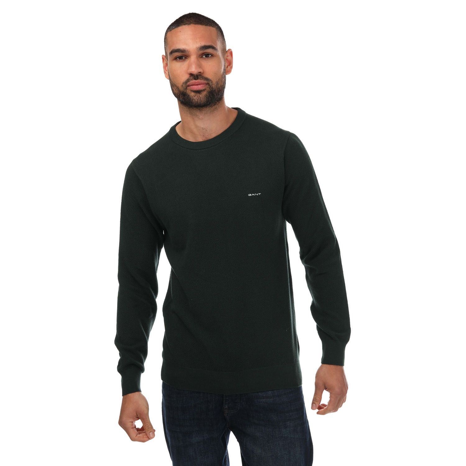 Толстовка Herren Gant Baumwoll-Pique Rundhalsausschnitt в Грюне 15090₽