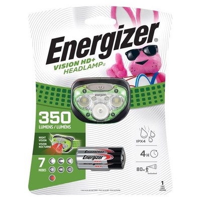 Energizer Vision HD+ 350 lm Green LED Headlamp AAA Battery