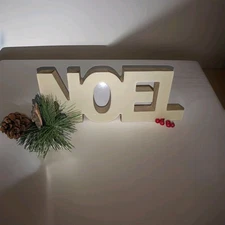 Christmas Noel wood sign Target holiday decor shelf sitter