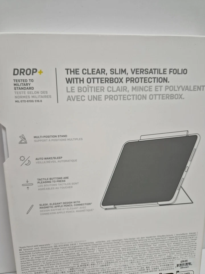 OtterBox  iPad Air 11" M2 / M3 Case Symmetry 360 Series Folio Grey RRP £80 - Image 4 of 4