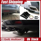 4Pcs Car Lower Back Rear Bumper Diffuser Shark Fin Spoiler Lip Wing Splitter UK